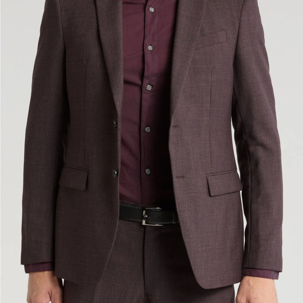 Men's Burgundy Suit